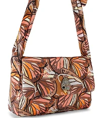 Kurt Geiger London Kensington Satin Butterfly Print Knot Shoulder Bag