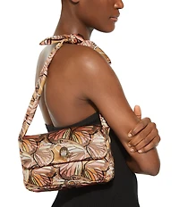 Kurt Geiger London Kensington Satin Butterfly Print Knot Shoulder Bag
