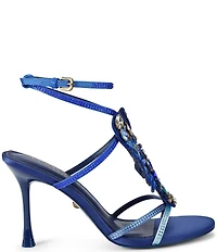 Kurt Geiger London Satin Lobster Crystal Embellished Dress Sandals