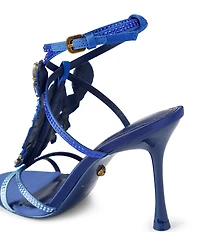 Kurt Geiger London Satin Lobster Crystal Embellished Dress Sandals