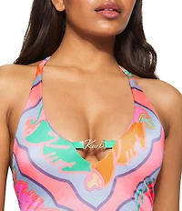 Kurt Geiger London Scoop Neck One Piece Swimsuit