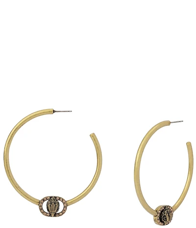 Kurt Geiger London Signature Chelsea Eagle Large Hoop Earrings