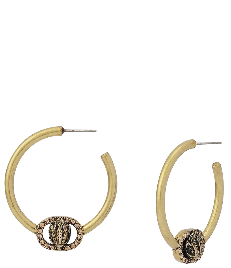 Kurt Geiger London Signature Chelsea Eagle Medium Hoop Earrings