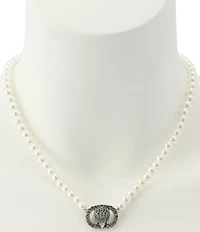 Kurt Geiger London Signature Chelsea Eagle Pearl Short Pendant Necklace