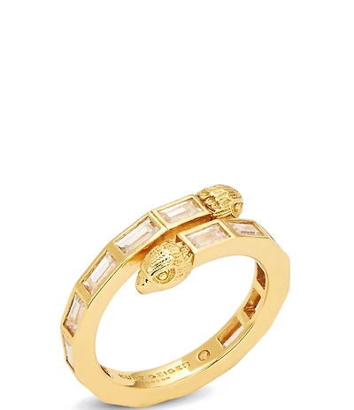 Kurt Geiger London Signature Eagle Baguette Stone Band Ring
