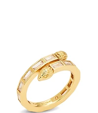 Kurt Geiger London Signature Eagle Baguette Stone Band Ring