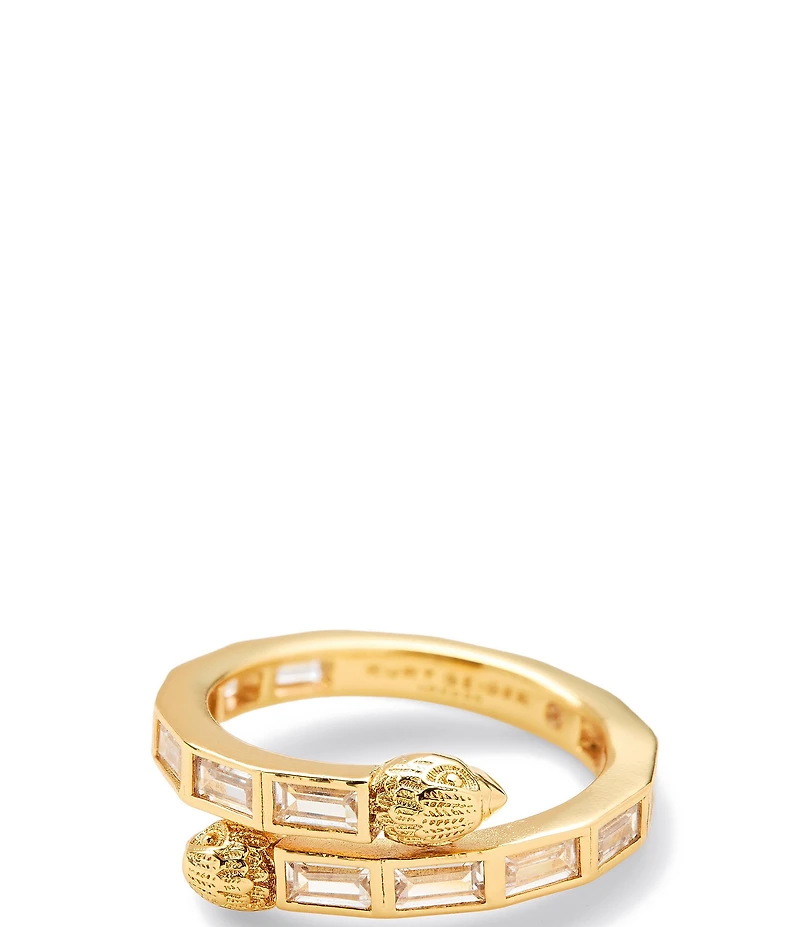 Kurt Geiger London Signature Eagle Baguette Stone Band Ring