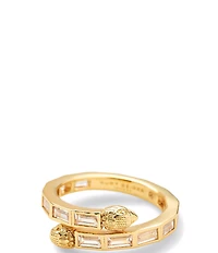 Kurt Geiger London Signature Eagle Baguette Stone Band Ring