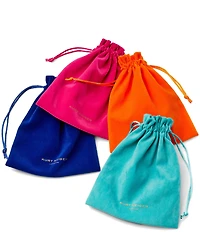 Kurt Geiger London Signature Eagle Baguette Stone Hoop Earrings