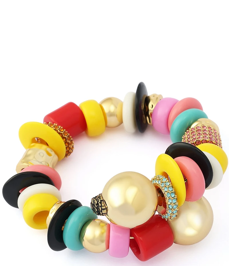 Kurt Geiger London Signature Eagle Beaded Coil Bracelet