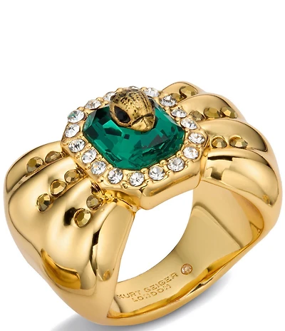 Kurt Geiger London Signature Eagle Bow Cocktail Ring
