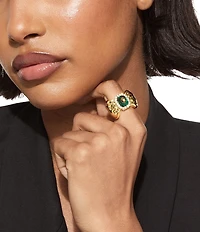Kurt Geiger London Signature Eagle Bow Cocktail Ring