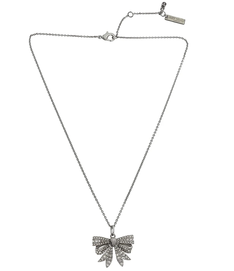 Kurt Geiger London Signature Eagle Bow Crystal Short Pendant Necklace