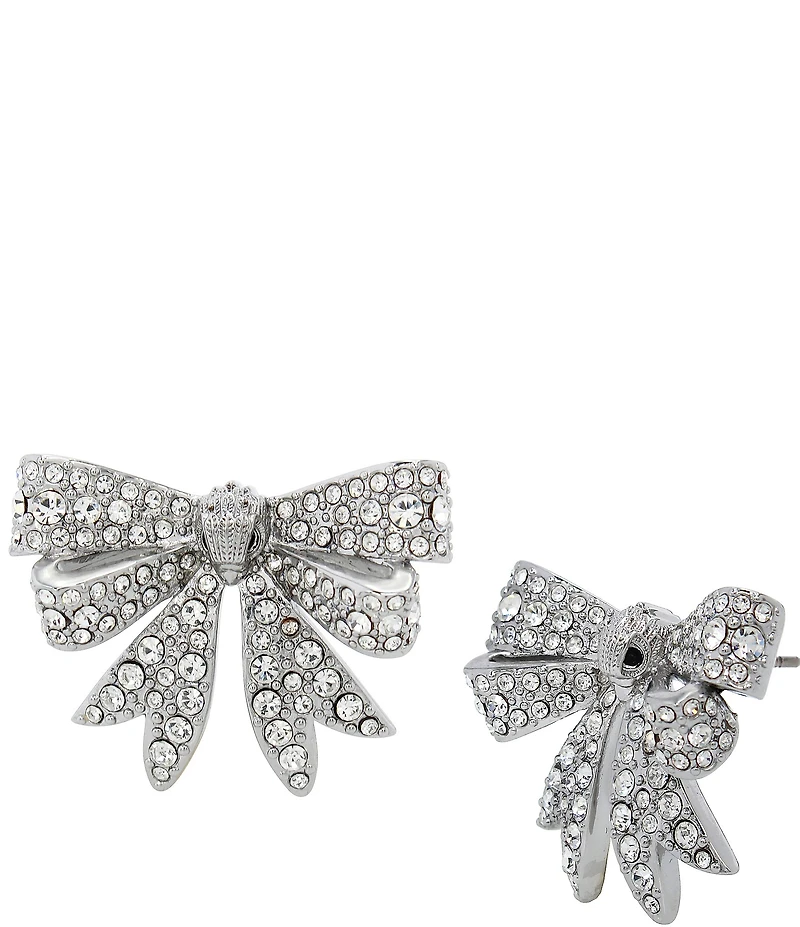 Kurt Geiger London Signature Eagle Bow Crystal Stud Earrings