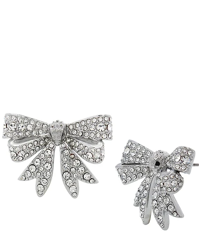 Kurt Geiger London Signature Eagle Bow Crystal Stud Earrings