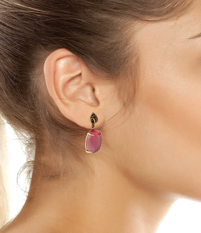 Kurt Geiger London Signature Eagle Candy Gemstone Drop Earrings