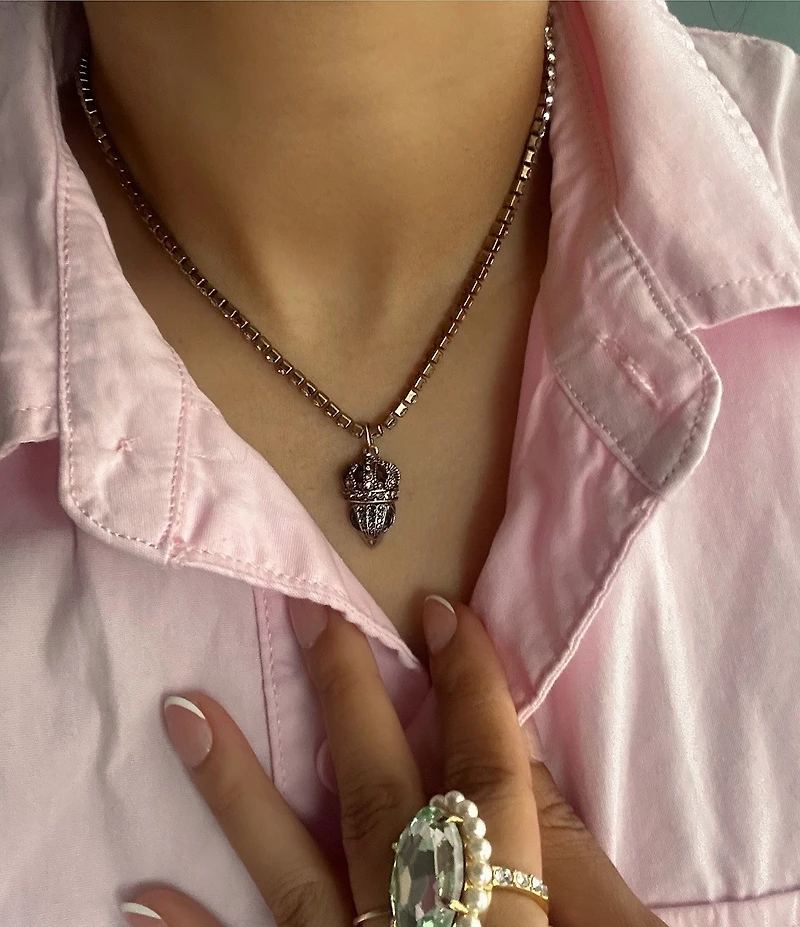 Kurt Geiger London Signature Eagle Crown Short Pendant Necklace