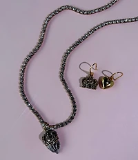 Kurt Geiger London Signature Eagle Crown Short Pendant Necklace