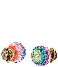 Kurt Geiger London Signature Eagle Crystal Bead Front Back Earrings