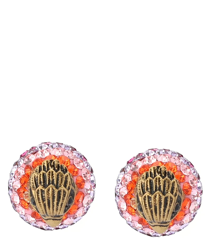 Kurt Geiger London Signature Eagle Crystal Bead Front Back Earrings