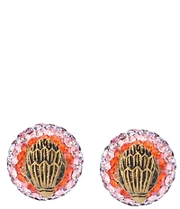 Kurt Geiger London Signature Eagle Crystal Bead Front Back Earrings