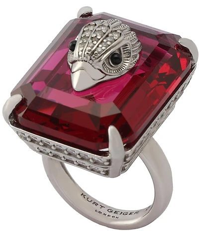 Kurt Geiger London Signature Eagle Crystal Statement Cocktail Ring