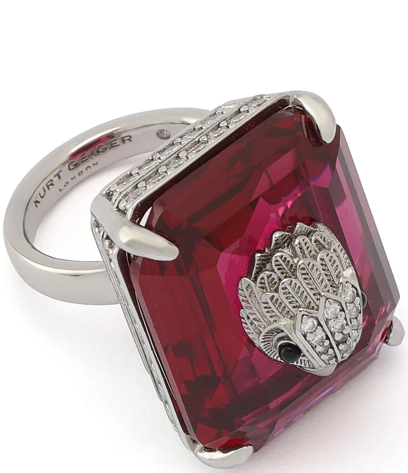 Kurt Geiger London Signature Eagle Crystal Statement Cocktail Ring