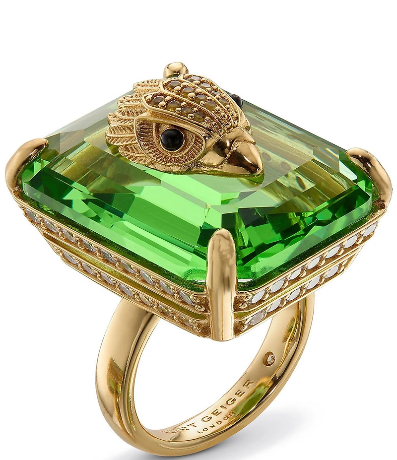 Kurt Geiger London Signature Eagle Crystal Statement Cocktail Ring