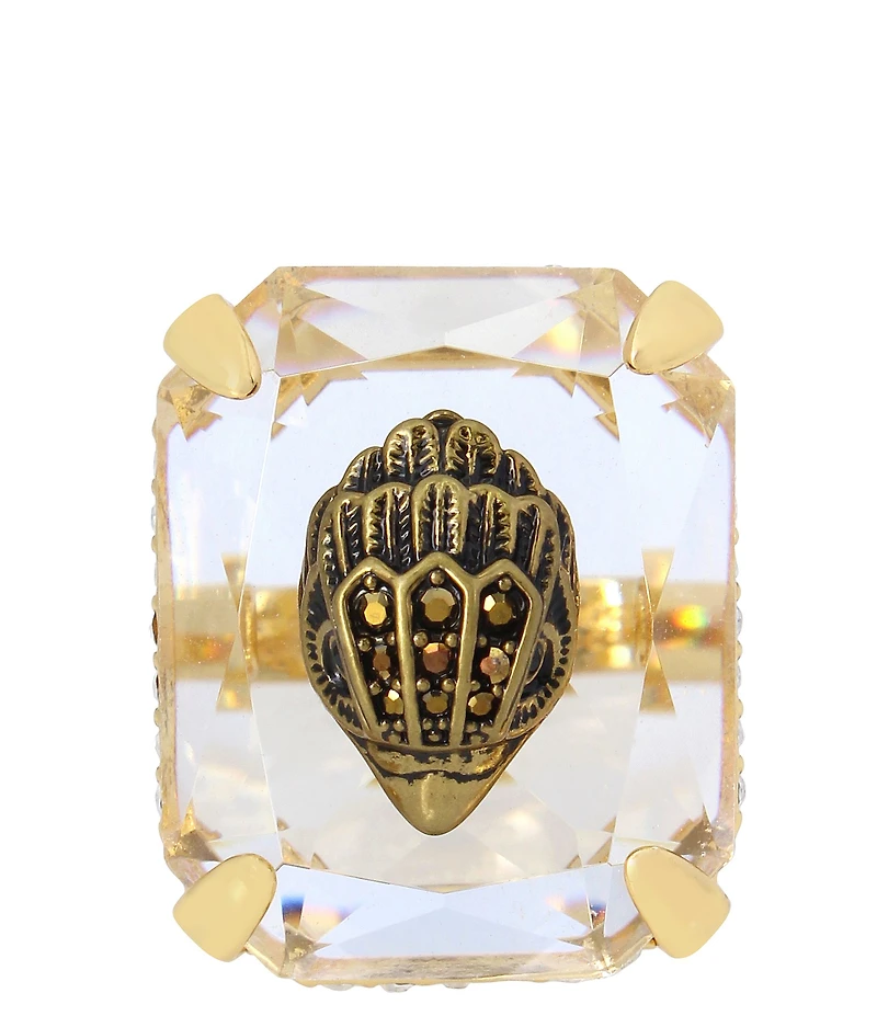 Kurt Geiger London Signature Eagle Crystal Statement Cocktail Ring