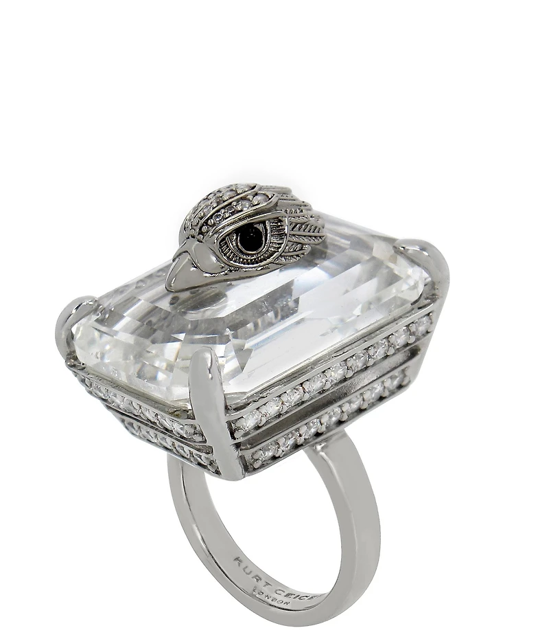 Kurt Geiger London Signature Eagle Crystal Statement Cocktail Ring