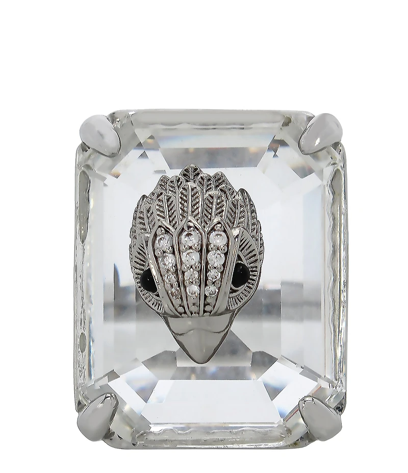 Kurt Geiger London Signature Eagle Crystal Statement Cocktail Ring