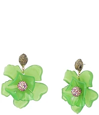 Kurt Geiger London Signature Eagle Floral Statement Drop Earrings