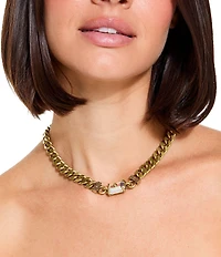 Kurt Geiger London Signature Eagle Gem Chain Collar Necklace