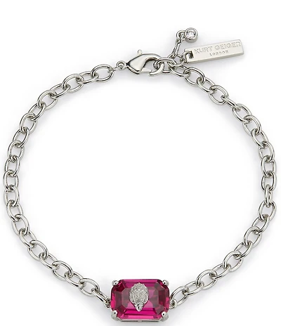 Kurt Geiger London Signature Eagle Gem Chain Link Line Bracelet