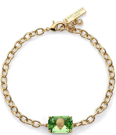 Kurt Geiger London Signature Eagle Gem Chain Link Line Bracelet