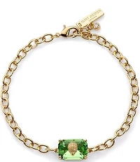 Kurt Geiger London Signature Eagle Gem Chain Link Line Bracelet