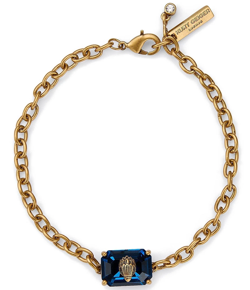 Kurt Geiger London Signature Eagle Gem Link Line Bracelet