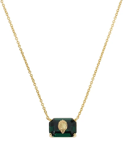 Kurt Geiger London Signature Eagle Gem Short Gold Pendant Necklace