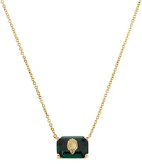 Kurt Geiger London Signature Eagle Gem Short Gold Pendant Necklace