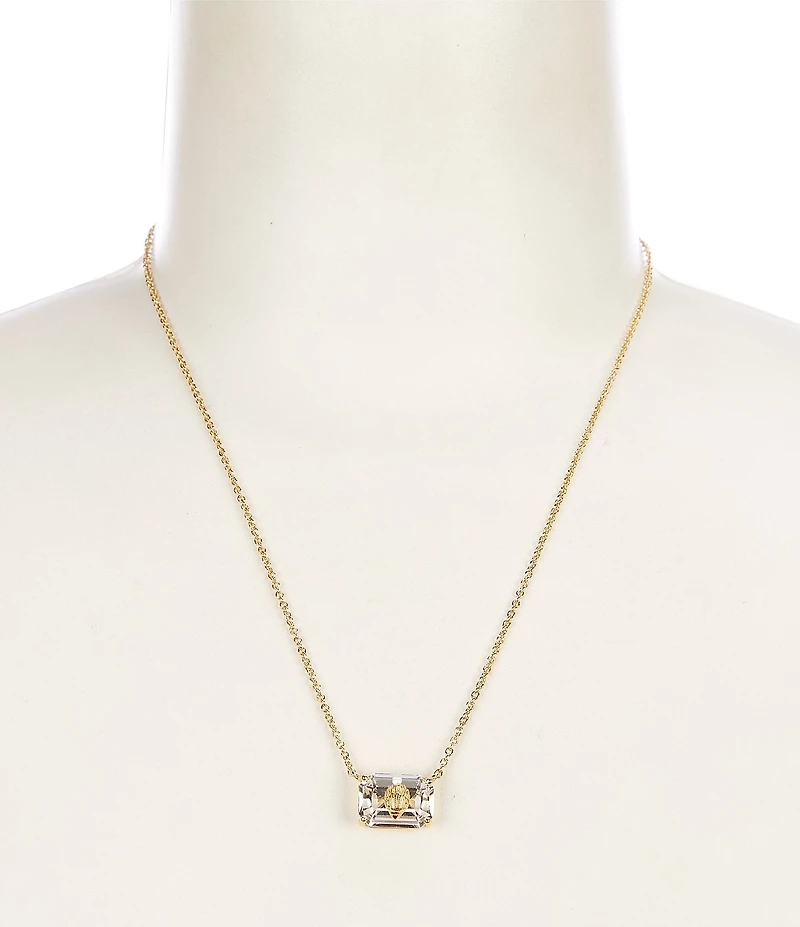 Kurt Geiger London Signature Eagle Gem Short Gold Pendant Necklace