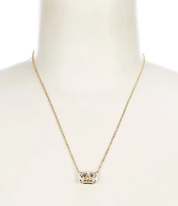 Kurt Geiger London Signature Eagle Gem Short Gold Pendant Necklace