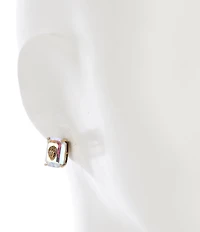 Kurt Geiger London Signature Eagle Oval Crystal Gem Stud Earrings