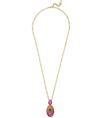 Kurt Geiger London Signature Eagle Gemstone Short Pendant Necklace