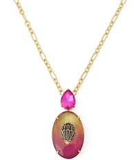 Kurt Geiger London Signature Eagle Gemstone Short Pendant Necklace