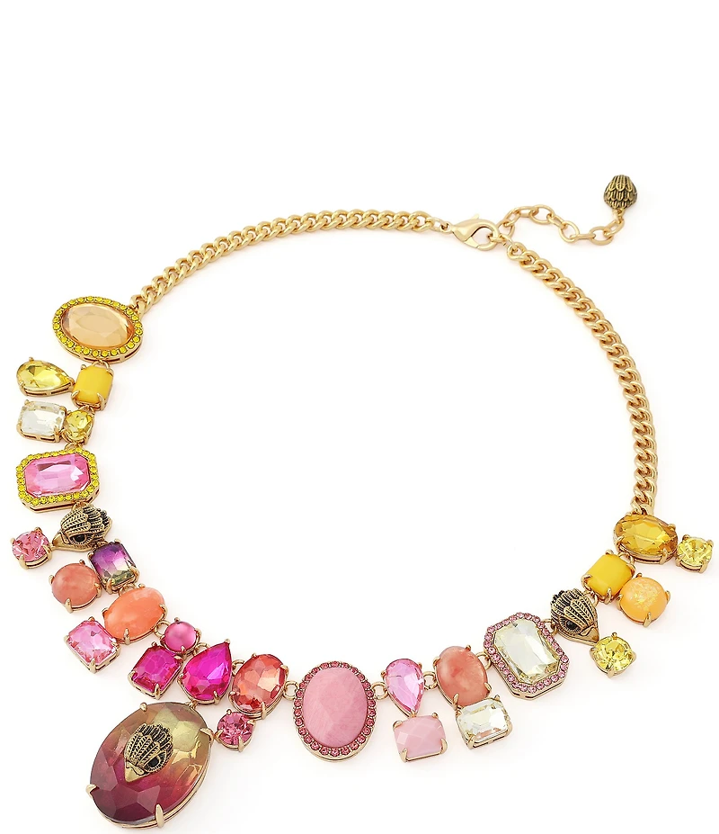 Kurt Geiger London Signature Eagle Gemstone Statement Collar Necklace