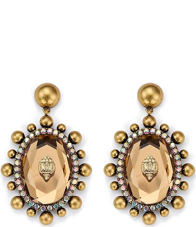 Kurt Geiger London Signature Eagle Gemstone Statement Drop Earrings