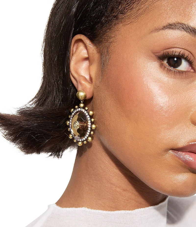 Kurt Geiger London Signature Eagle Gemstone Statement Drop Earrings