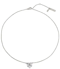 Kurt Geiger London Signature Eagle Heart Gem Short Pendant Necklace