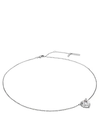 Kurt Geiger London Signature Eagle Heart Gem Short Pendant Necklace