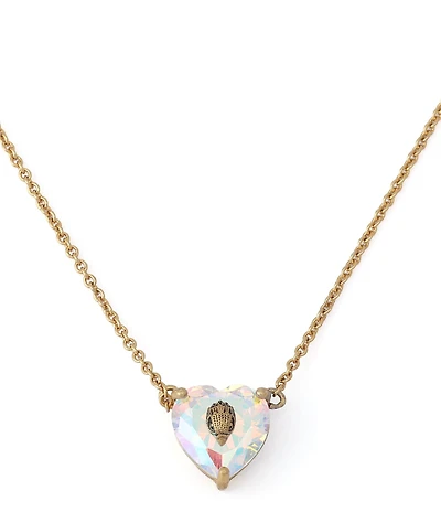 Kurt Geiger London Signature Eagle Heart Gem Short Pendant Necklace